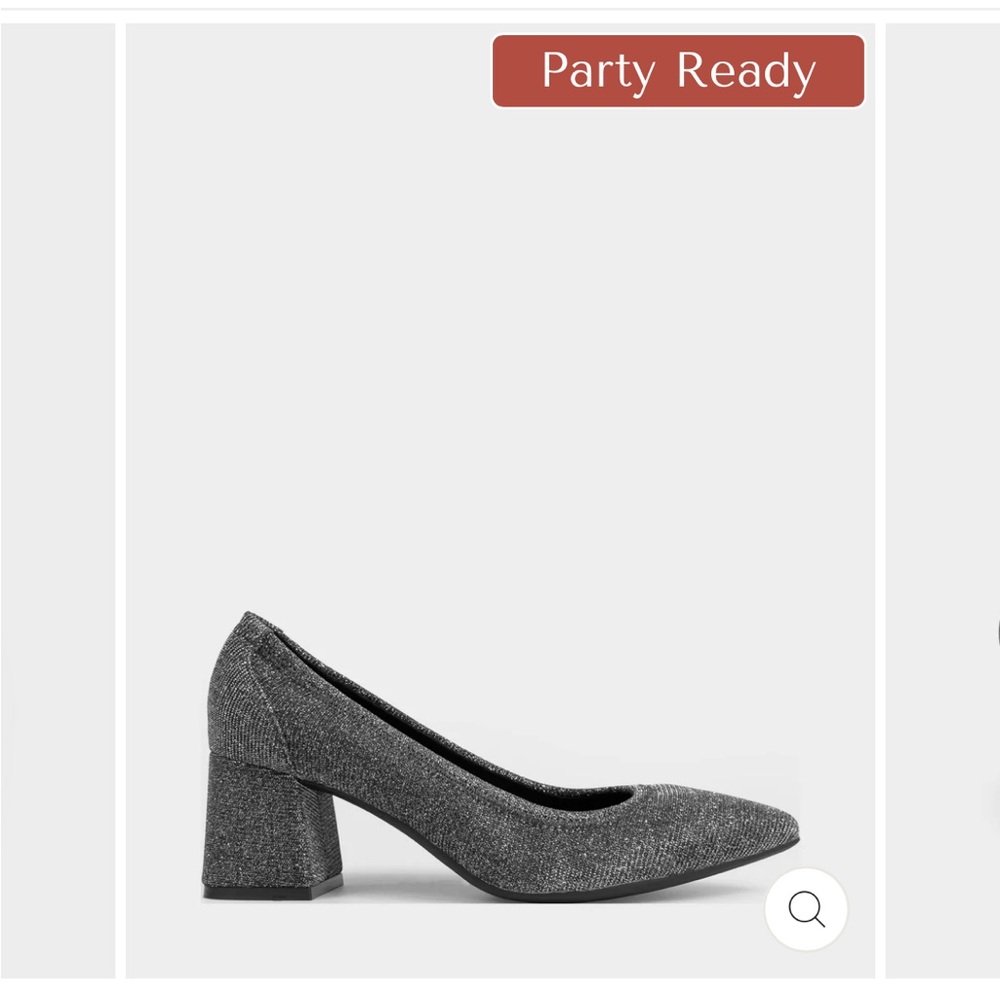 Gunmetal Sparkling Gray Heels